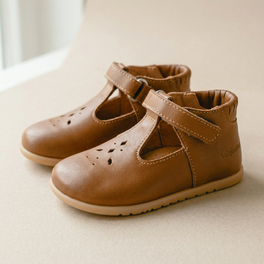 Babybotte Paris Velcros Cognac