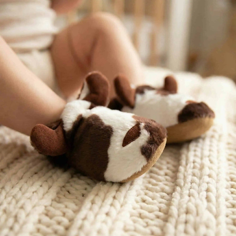 Funky Feet Cow Brown