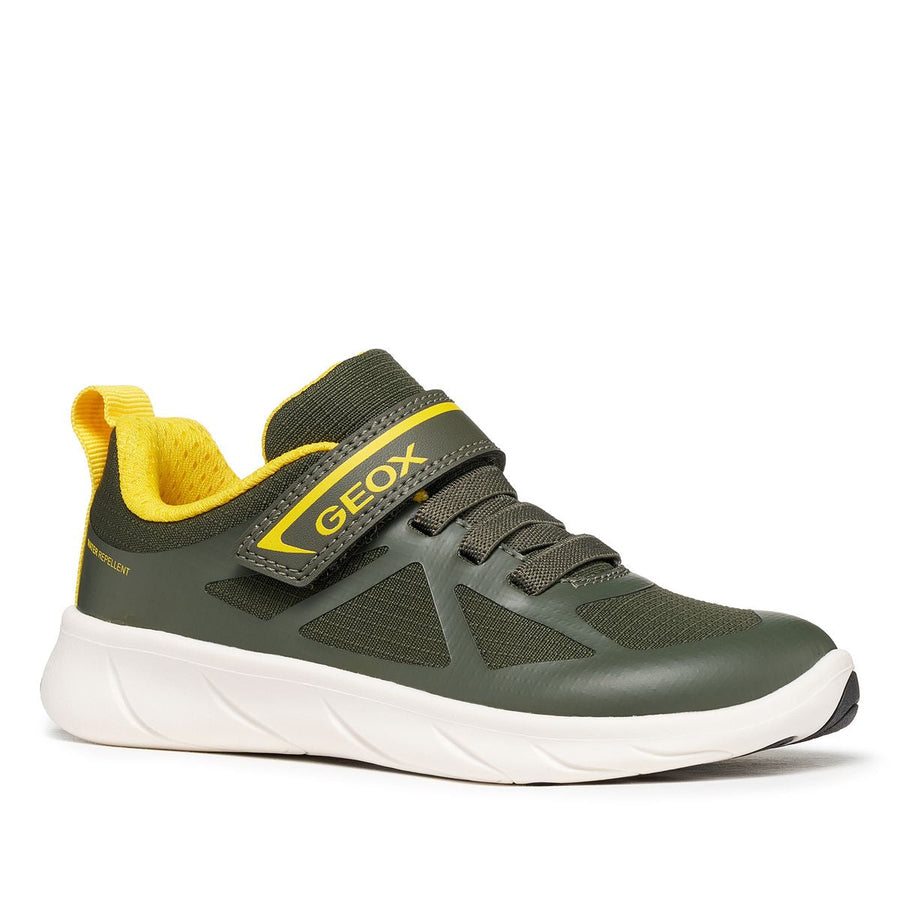 Geox Barefoot Foot Run Dk Green Yellow