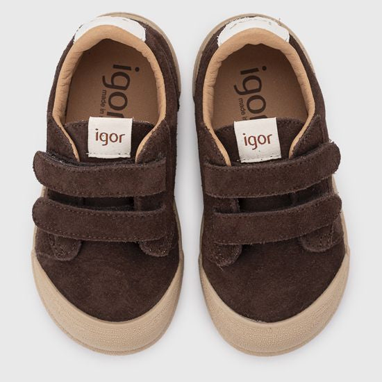 Igor Barefoot Tennis Suede Marron