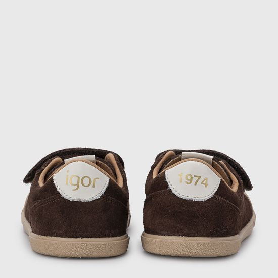 Igor Barefoot Tennis Suede Marron
