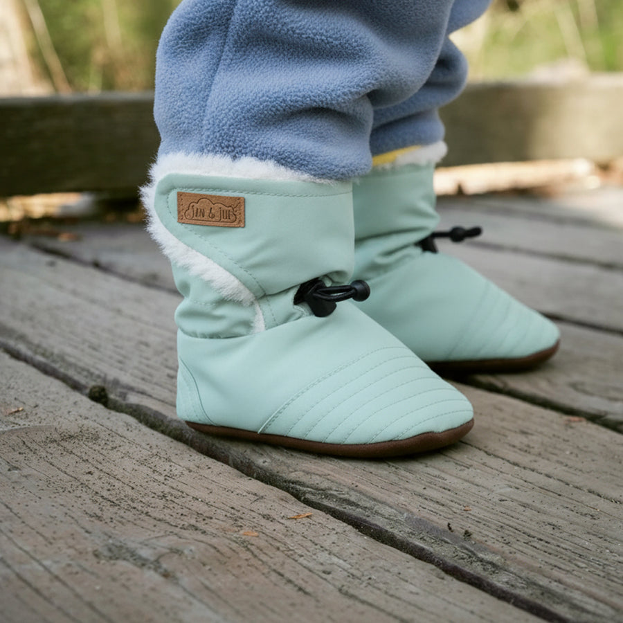 Jan and Jul Stay-Put Winter Booties Dusty Mint