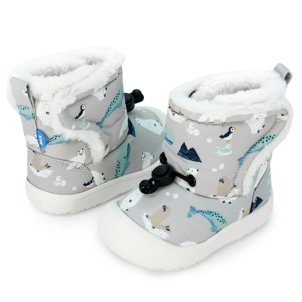 Bottines Réglables JAN & JUL Pour Bébé - Ours, 18-24 Mois, Semelle Flexible, Polaire Douce