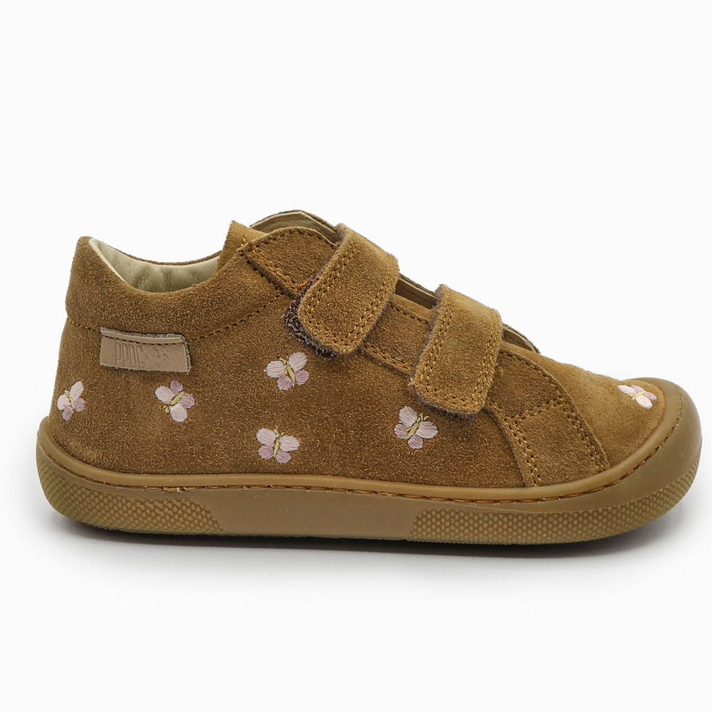 Naturino Barefoot Kommy Velcros Butterfly Suede Brown