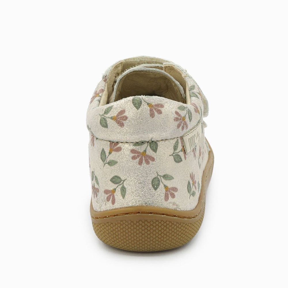 Naturino Barefoot Kommy Velcros Monet Cyclamens Platinum Rose