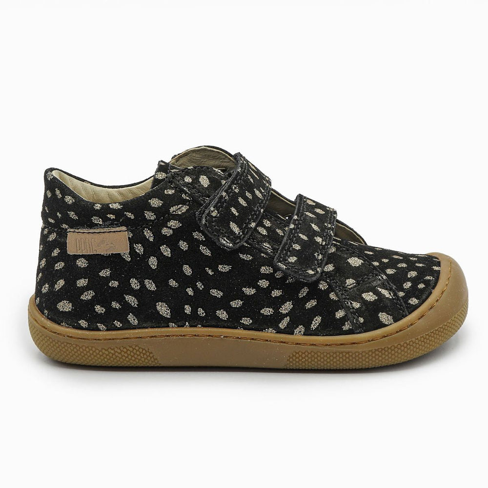 Naturino Barefoot Kommy Velcros Suede Black Platinum