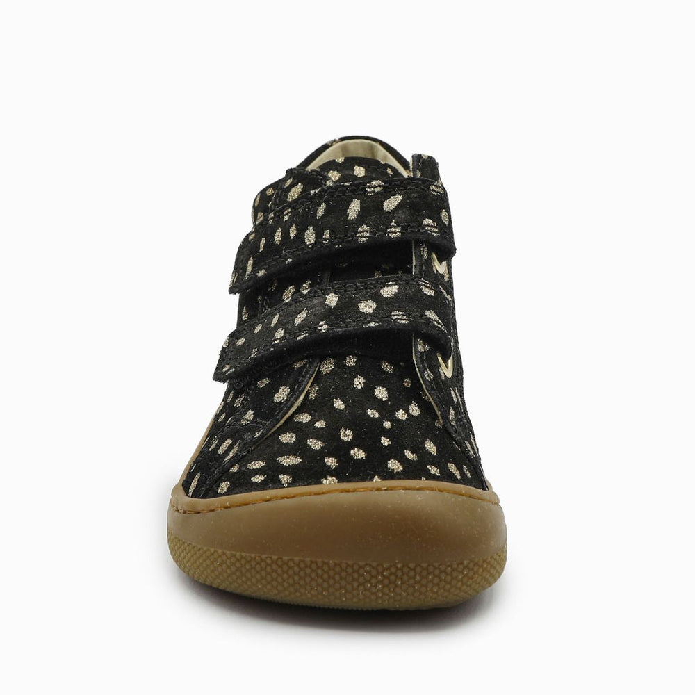 Naturino Barefoot Kommy Velcros Suede Black Platinum