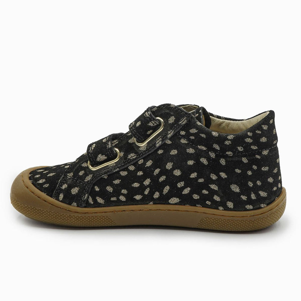 Naturino Barefoot Kommy Velcros Suede Black Platinum