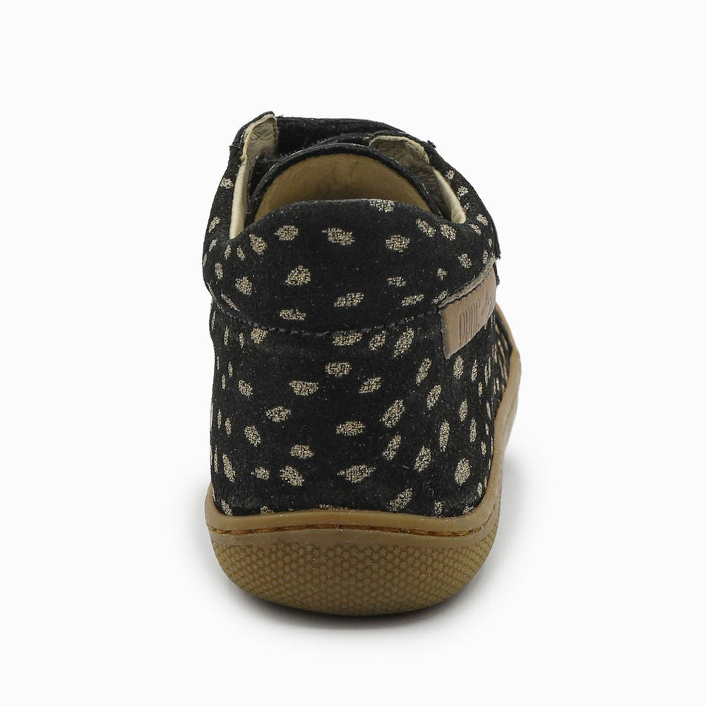 Naturino Barefoot Kommy Velcros Suede Black Platinum
