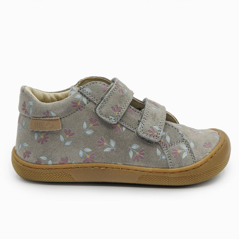 Naturino Barefoot Kommy Velcros Suede Cyclamens Dark Grey