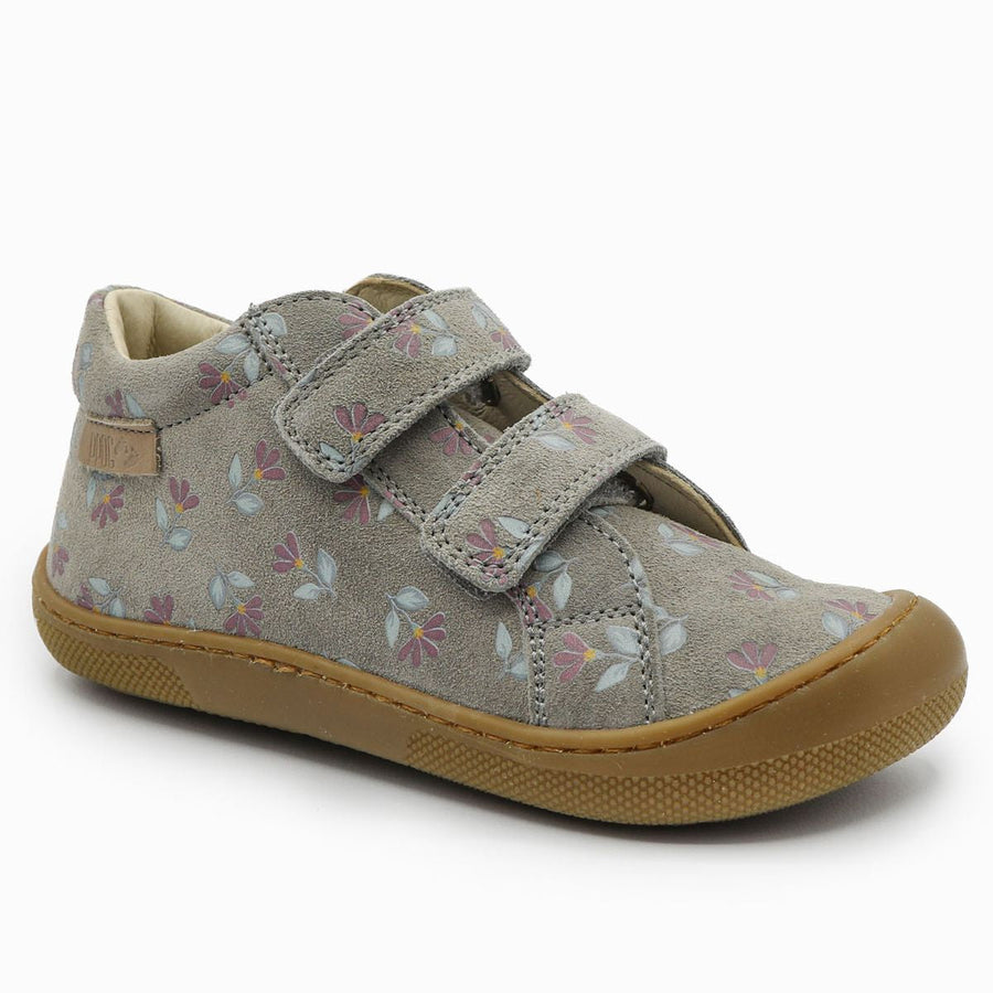 Naturino Barefoot Kommy Velcros Suede Cyclamens Dark Grey