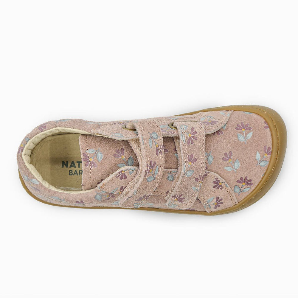 Naturino Barefoot Kommy Velcros Suede Cyclamens Rose