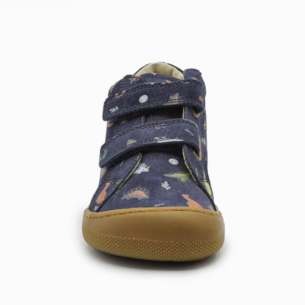 Naturino Barefoot Kommy Velcros Suede Dinoland Navy