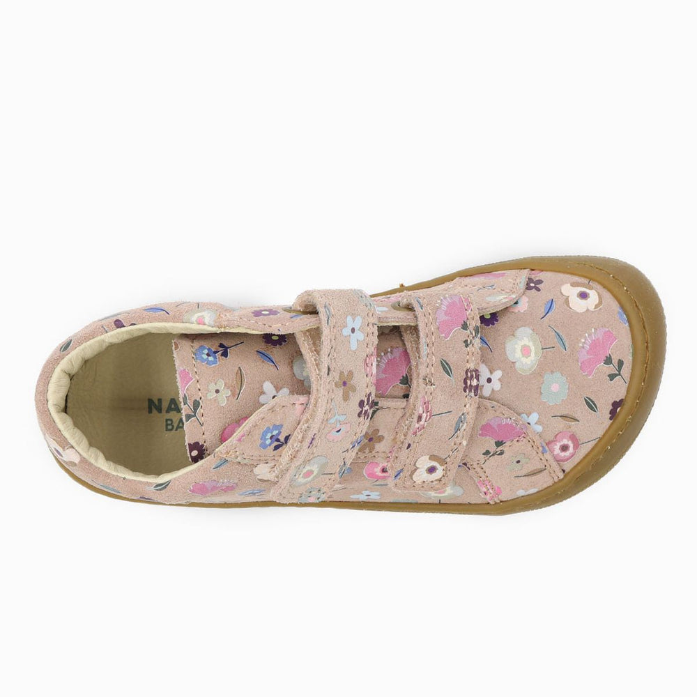 Naturino Barefoot Kommy Velcros Suede Flowering Rose