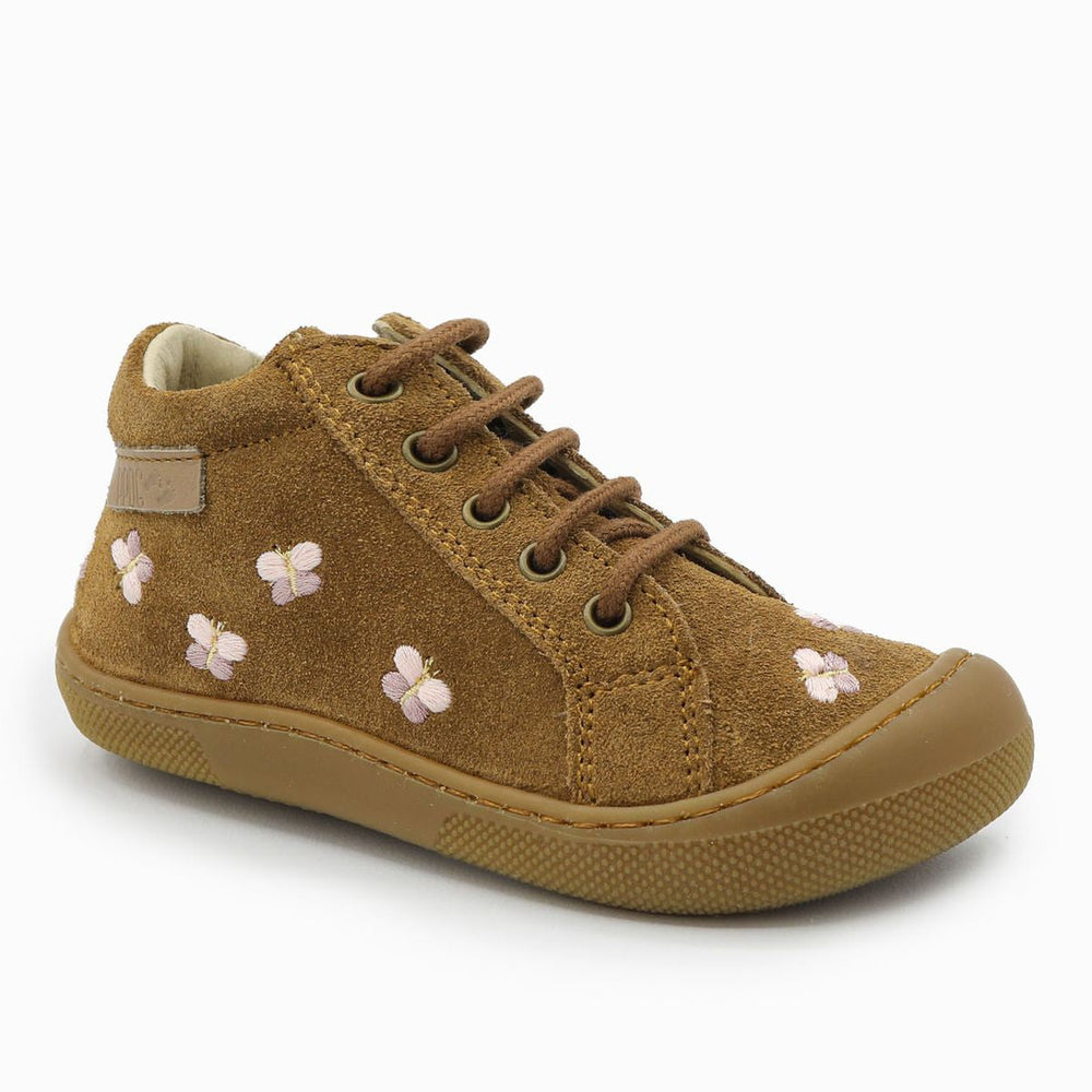 Naturino Barefoot Kommy Zip Butterfly Suede Brown