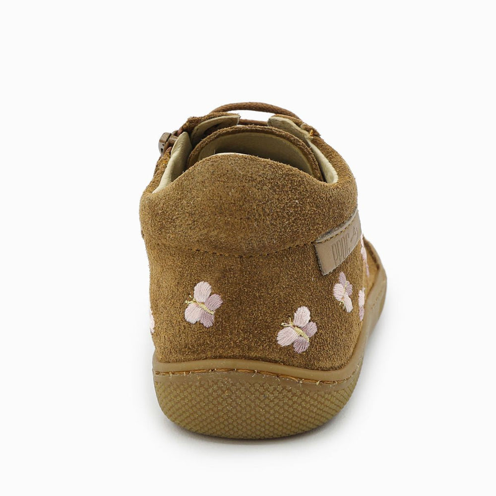 Naturino Barefoot Kommy Zip Butterfly Suede Brown