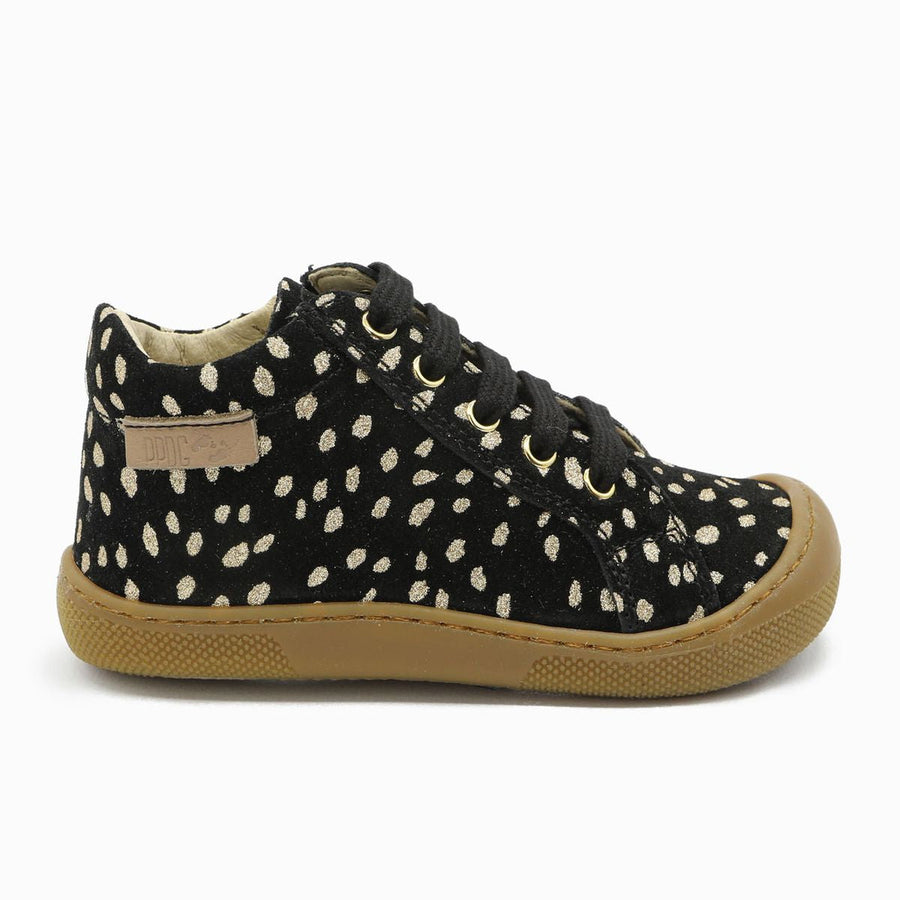 Naturino Barefoot Kommy Zip Suede Black Platinum