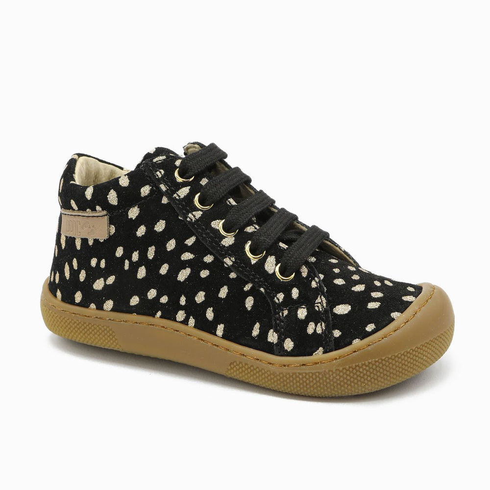 Naturino Barefoot Kommy Zip Suede Black Platinum