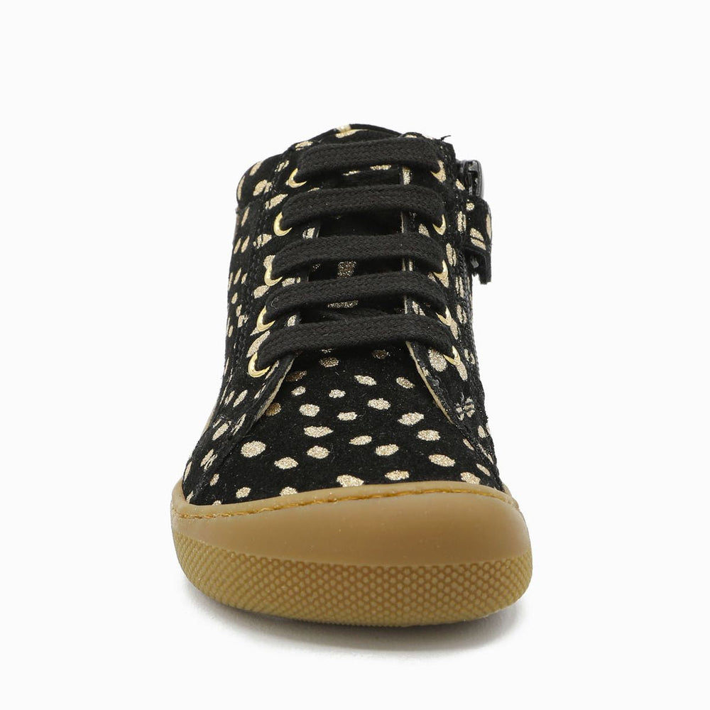 Naturino Barefoot Kommy Zip Suede Black Platinum