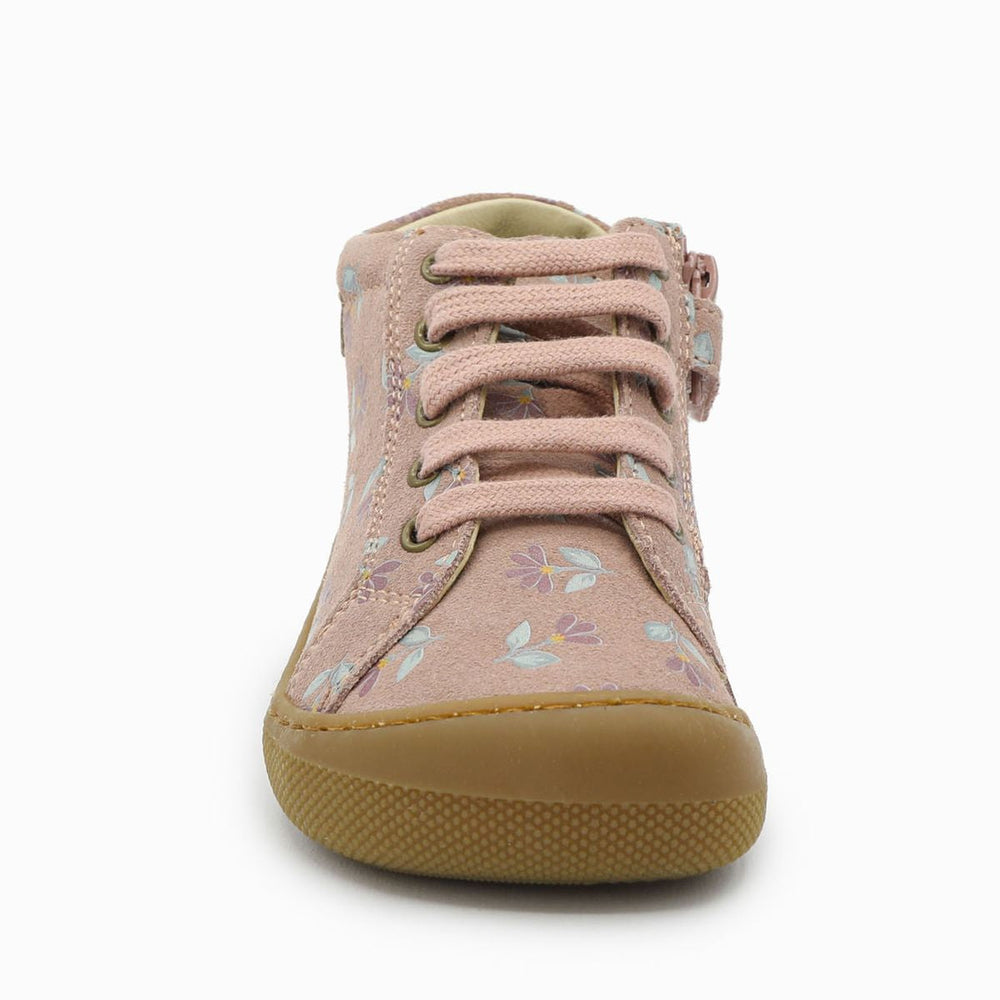 Naturino Barefoot Kommy Zip Suede Cyclamens Rose