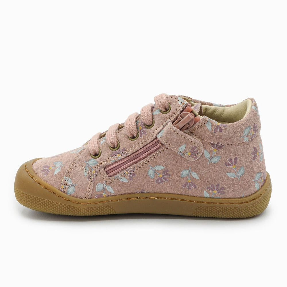 Naturino Barefoot Kommy Zip Suede Cyclamens Rose