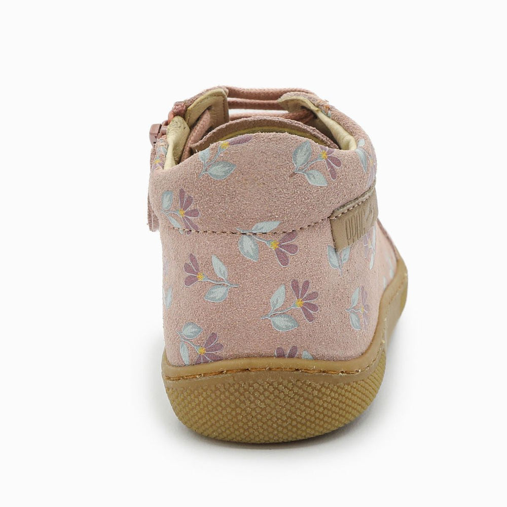 Naturino Barefoot Kommy Zip Suede Cyclamens Rose