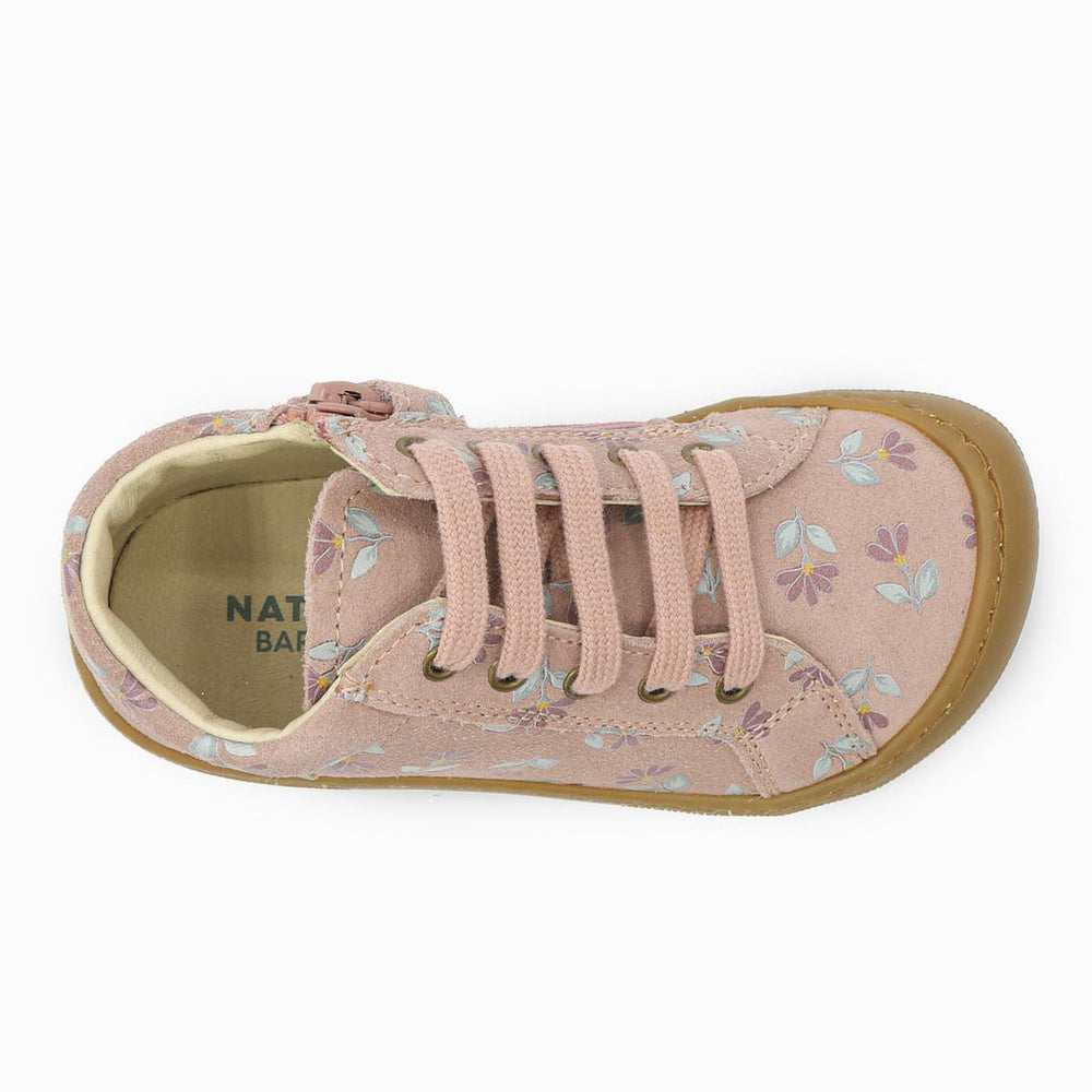 Naturino Barefoot Kommy Zip Suede Cyclamens Rose