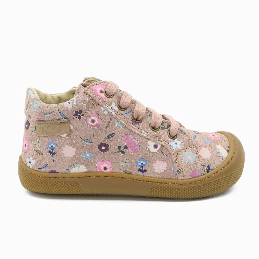 Naturino Barefoot Kommy Zip Suede Flowering Rose
