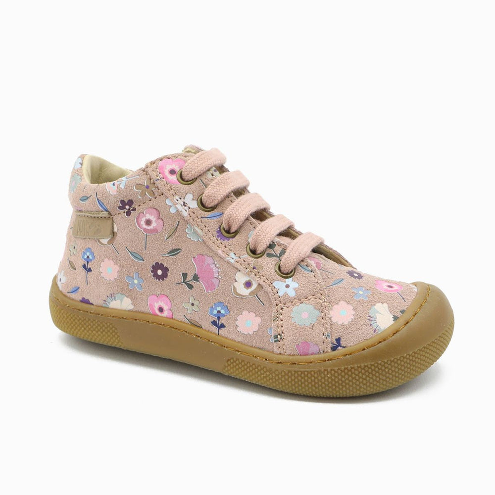 Naturino Barefoot Kommy Zip Suede Flowering Rose