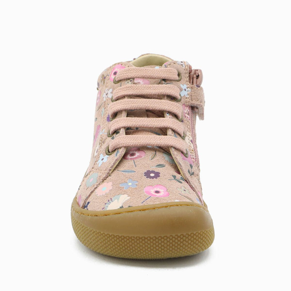 Naturino Barefoot Kommy Zip Suede Flowering Rose