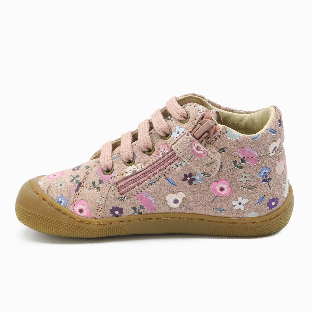 Naturino Barefoot Kommy Zip Suede Flowering Rose