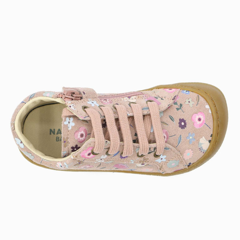 Naturino Barefoot Kommy Zip Suede Flowering Rose