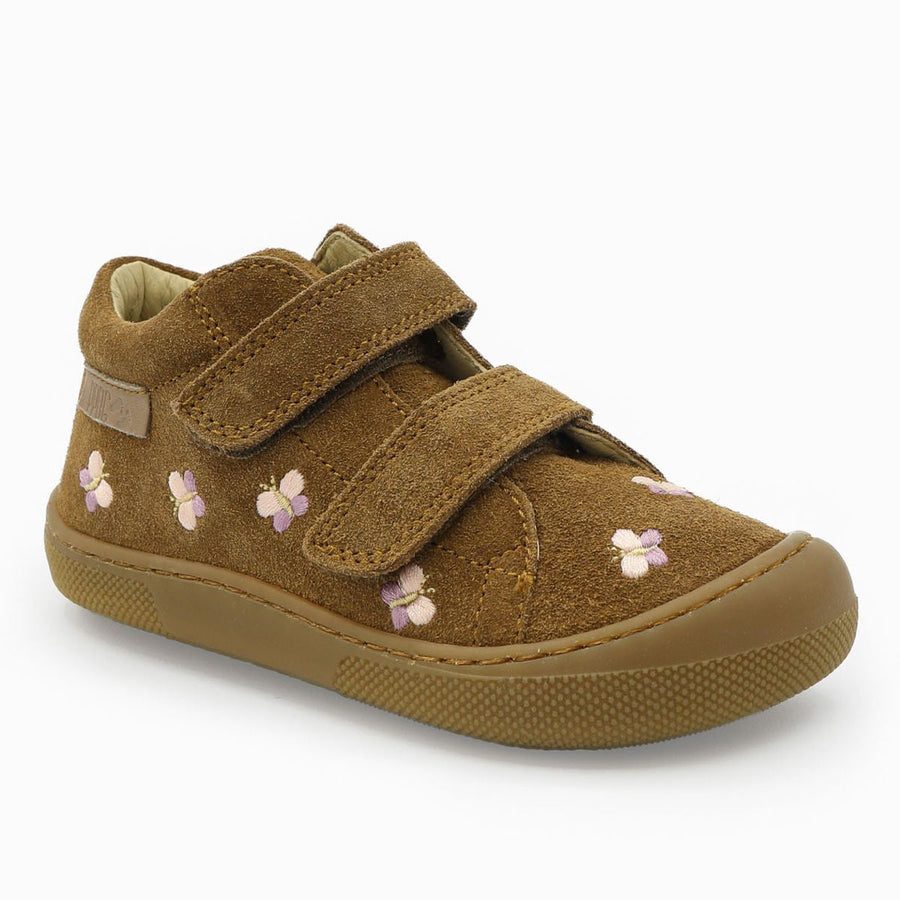 Naturino Barefoot Orec Velcros Butterfly Suede Brown