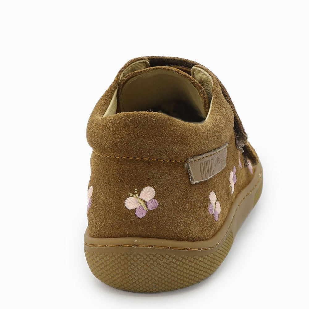 Naturino Barefoot Orec Velcros Butterfly Suede Brown