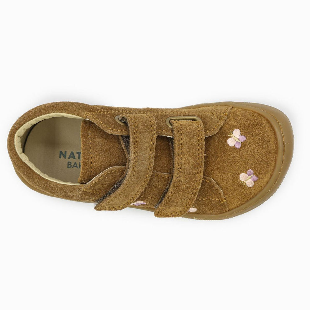 Naturino Barefoot Orec Velcros Butterfly Suede Brown