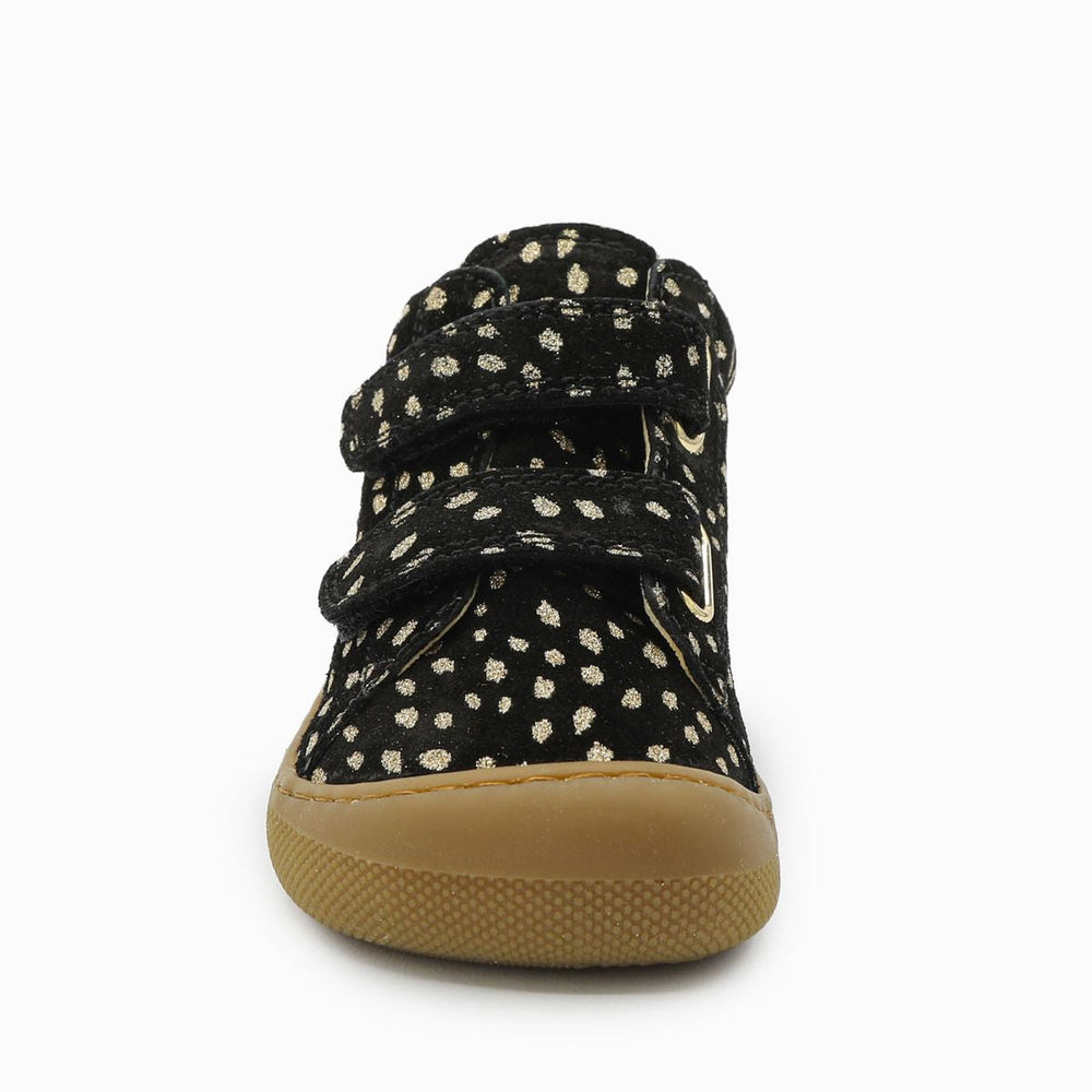 Naturino Barefoot Orec Velcros Suede Cerbiatto Black Platinum