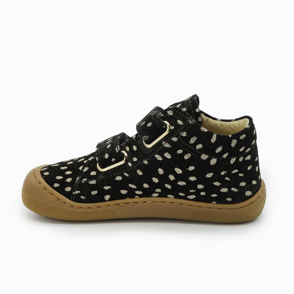 Naturino Barefoot Orec Velcros Suede Cerbiatto Black Platinum