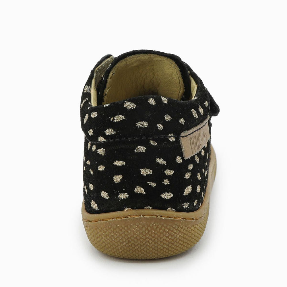 Naturino Barefoot Orec Velcros Suede Cerbiatto Black Platinum