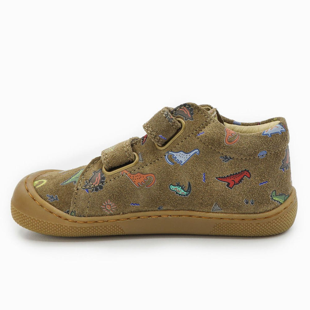 Naturino Barefoot Orec Velcros Suede Dinoland Light Brown