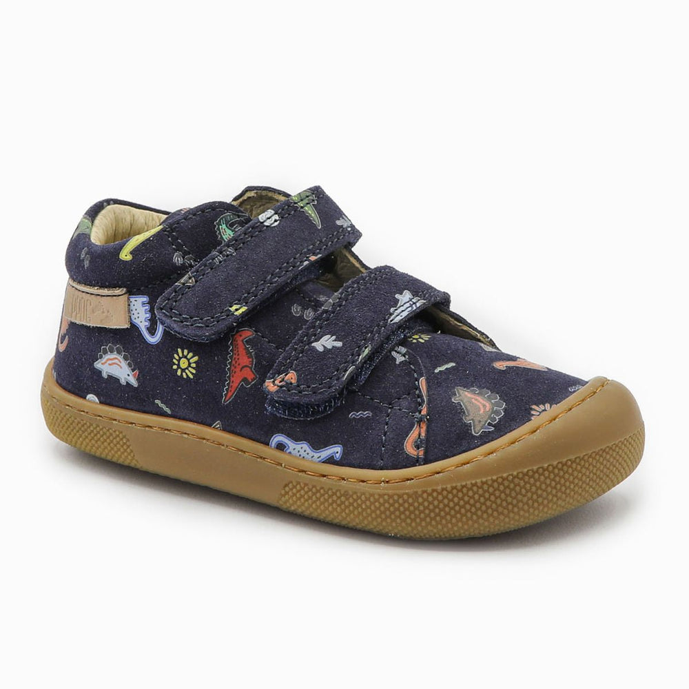 Naturino Barefoot Orec Velcros Suede Dinoland Navy