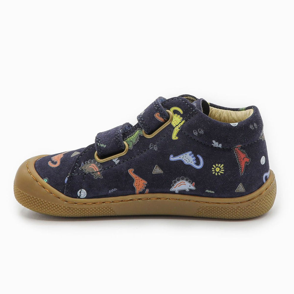 Naturino Barefoot Orec Velcros Suede Dinoland Navy