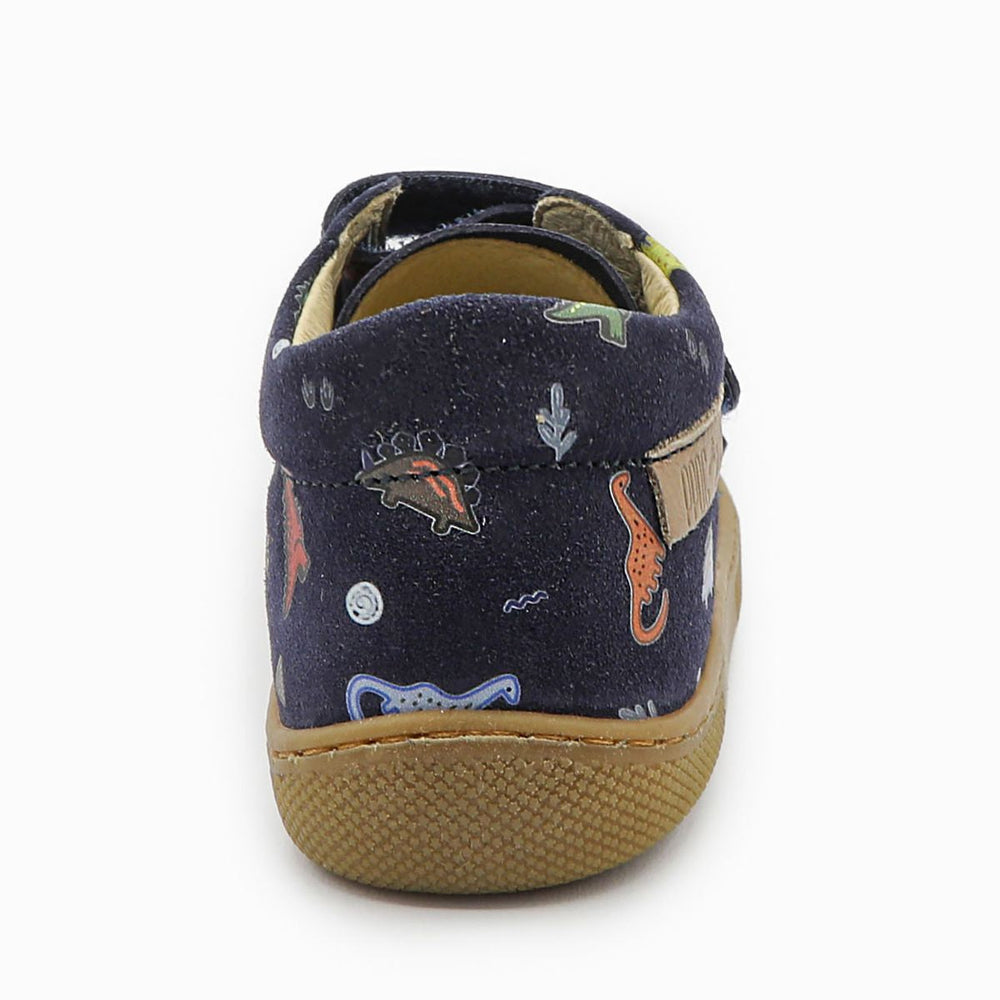 Naturino Barefoot Orec Velcros Suede Dinoland Navy