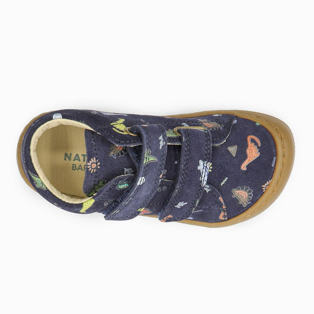 Naturino Barefoot Orec Velcros Suede Dinoland Navy