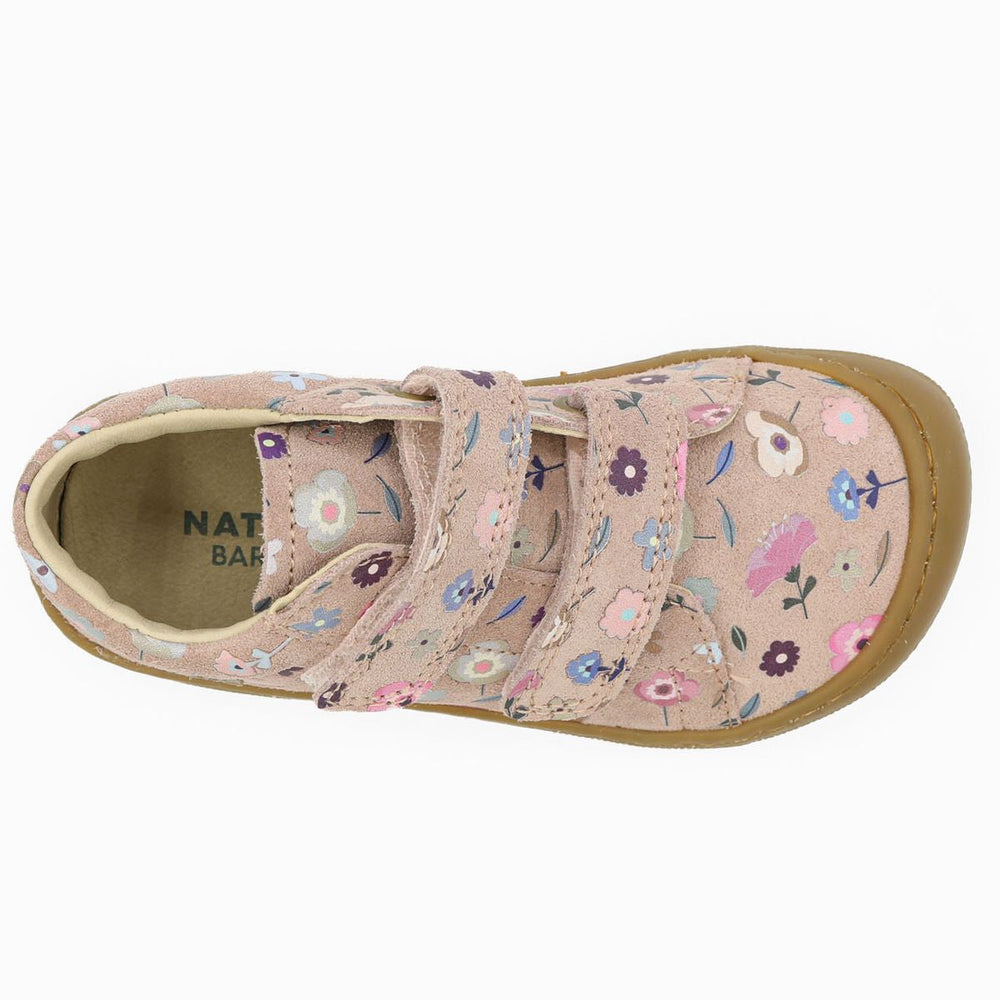 Naturino Barefoot Orec Velcros Suede Flowering Rose