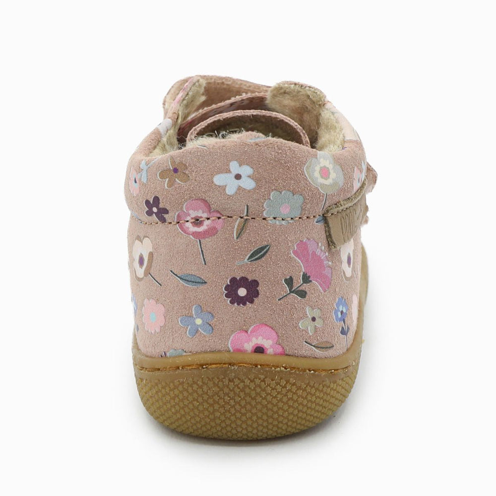 Naturino Barefoot Orec Velcros Suede Flowering Wool Rose