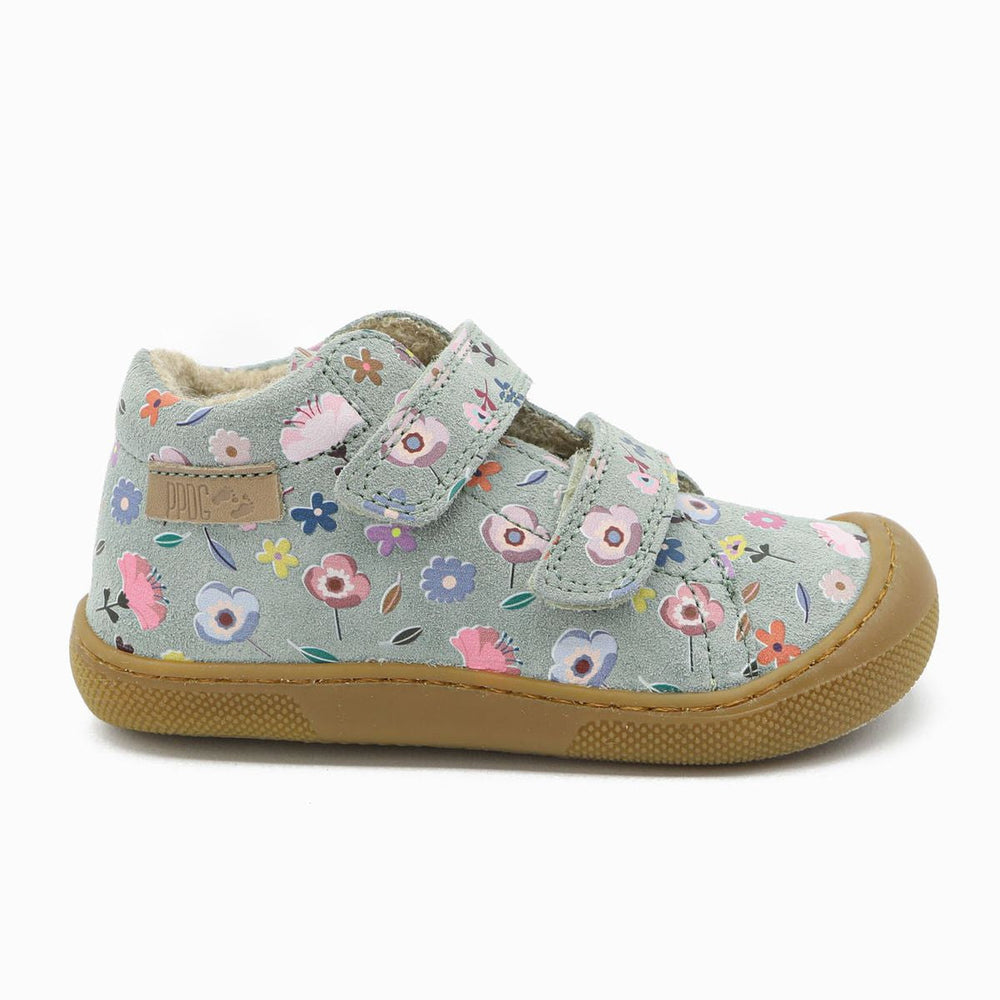 Naturino Barefoot Orec Velcros Suede Flowering Wool Sage