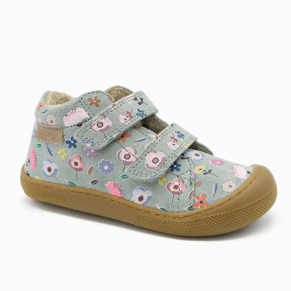 Naturino Barefoot Orec Velcros Suede Flowering Wool Sage