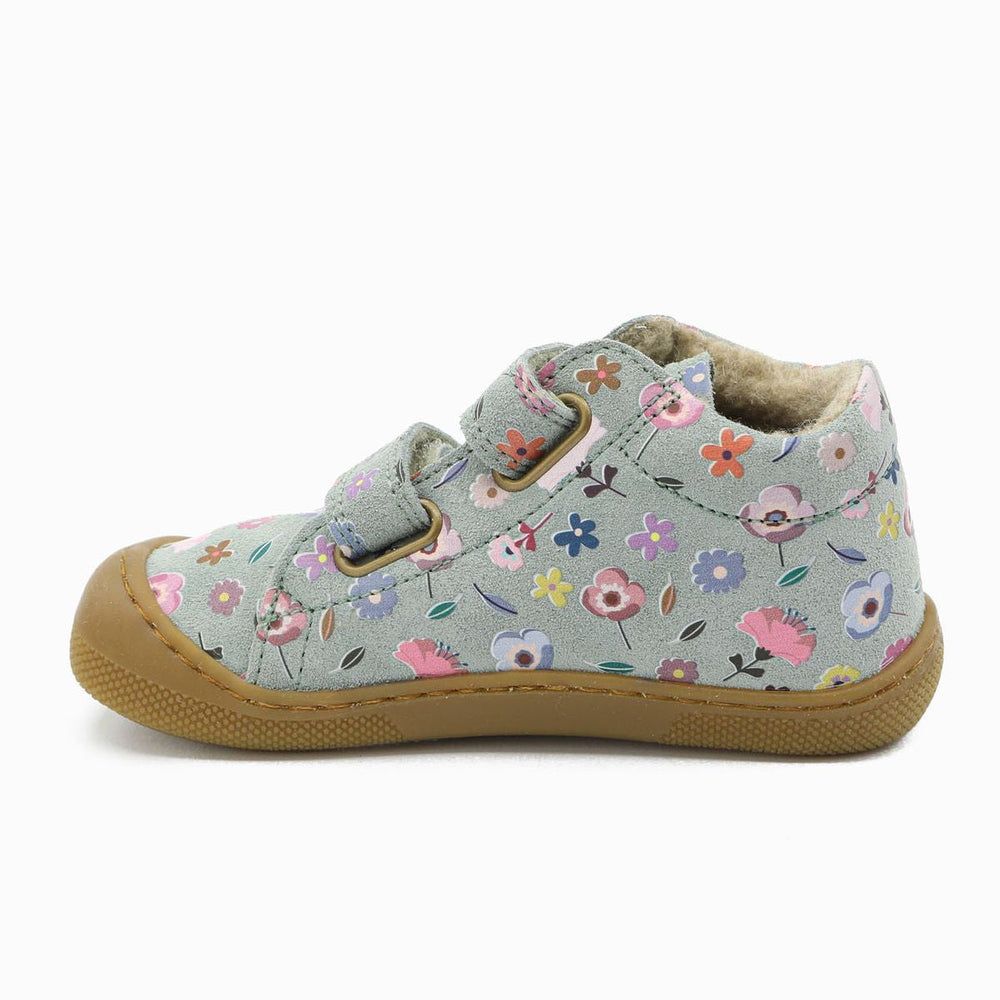 Naturino Barefoot Orec Velcros Suede Flowering Wool Sage