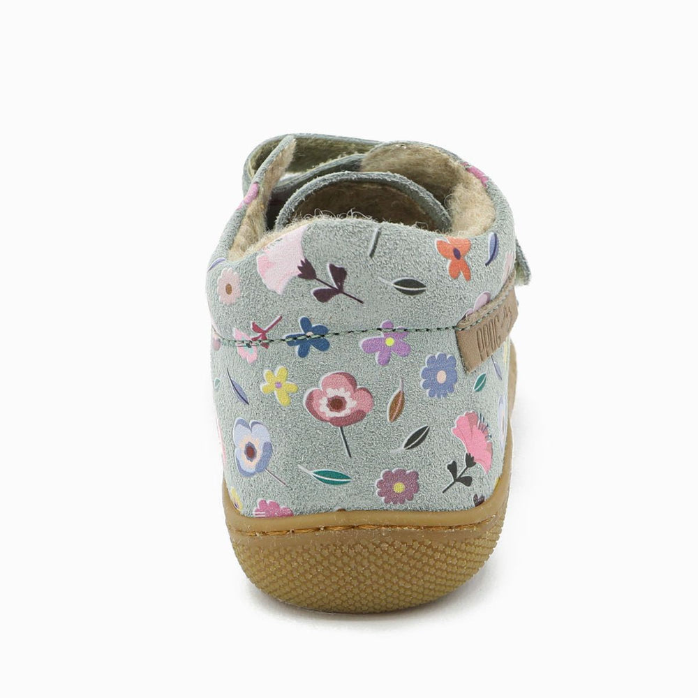 Naturino Barefoot Orec Velcros Suede Flowering Wool Sage