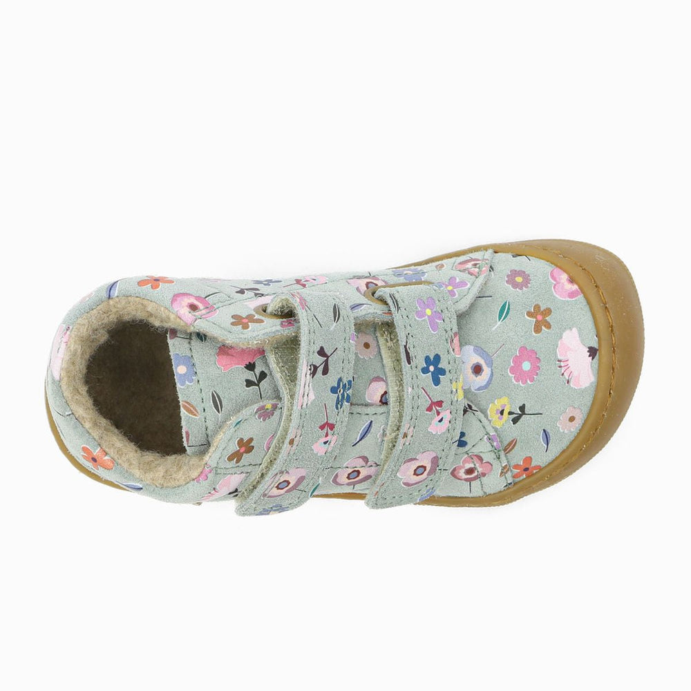 Naturino Barefoot Orec Velcros Suede Flowering Wool Sage